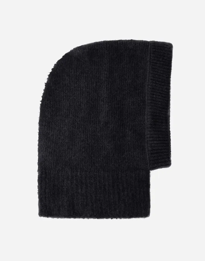 Herno BALACLAVA IN PLAINALPACA WOOL Black Women Hats