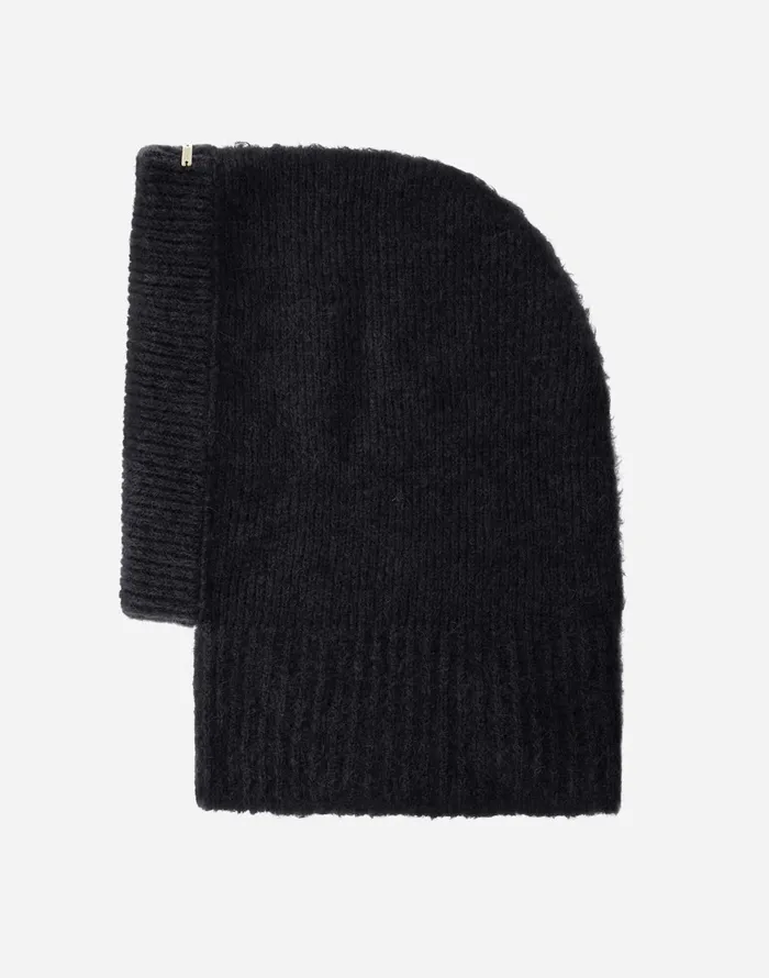 Herno BALACLAVA IN PLAINALPACA WOOL Black Women Hats