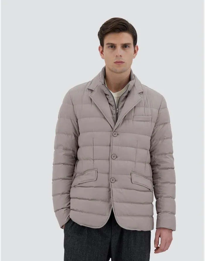 Herno BLAZER INARENDELLE Dove Grey Men Short Down Jackets