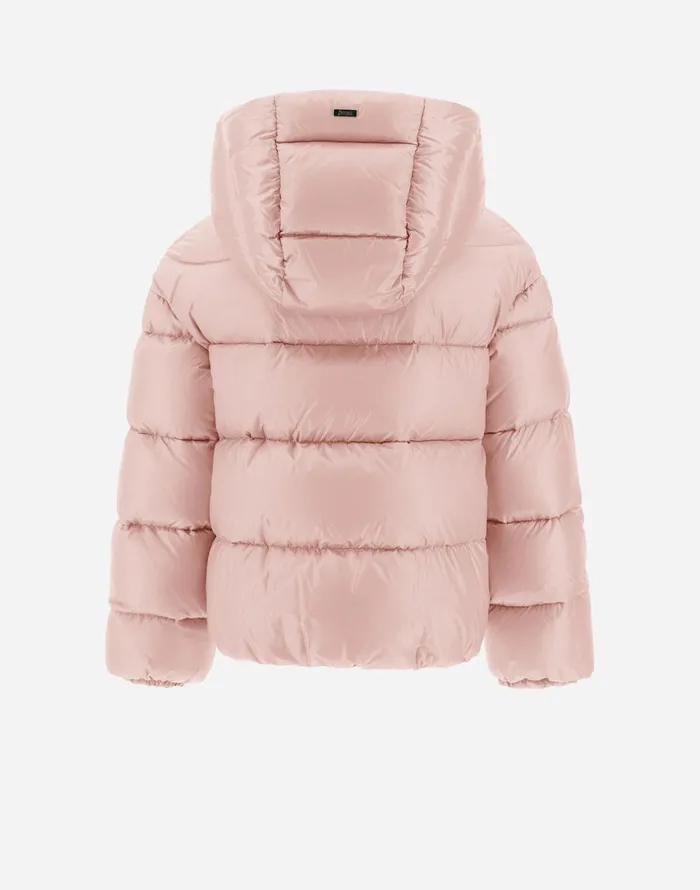 Herno CAPE IN NYLONULTRALIGHT Light Pink Kids Clothing