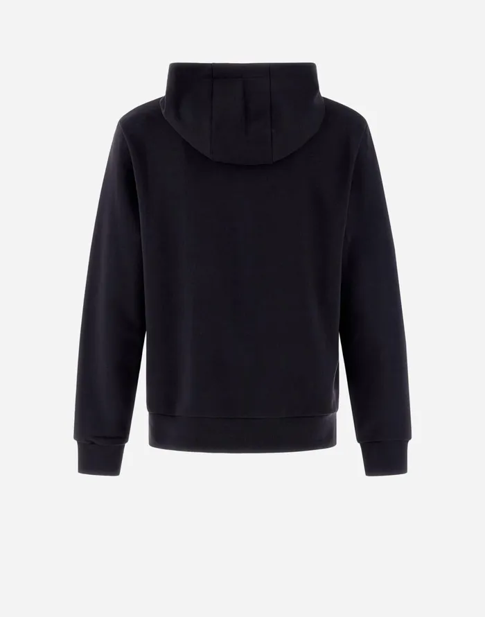 Herno HOODIE IN HEAVY COTTON SWEATER Navy Blue Men Sweaters and Cardigan
