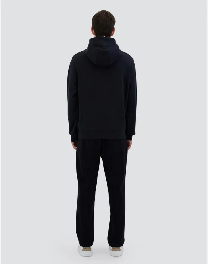 Herno HOODIE IN HEAVY COTTON SWEATER Navy Blue Men Sweaters and Cardigan