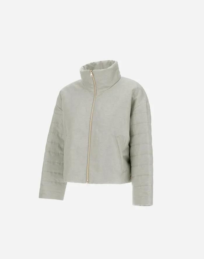 Herno JACKET IN BRIGHT LINEN Chantilly Women Parka and Jackets