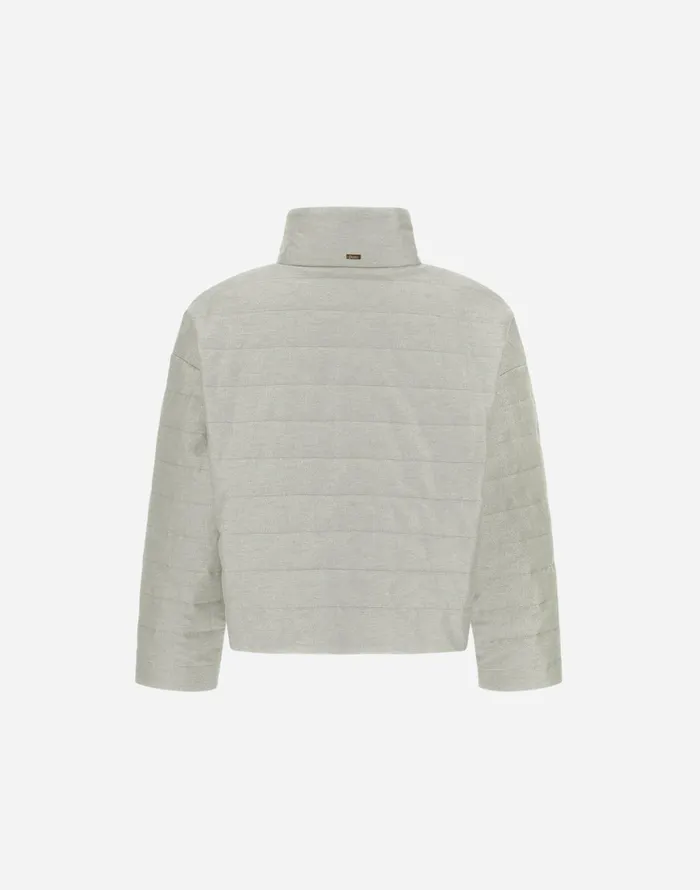 Herno JACKET IN BRIGHT LINEN Chantilly Women Parka and Jackets