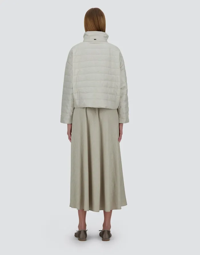 Herno JACKET IN BRIGHT LINEN Chantilly Women Parka and Jackets
