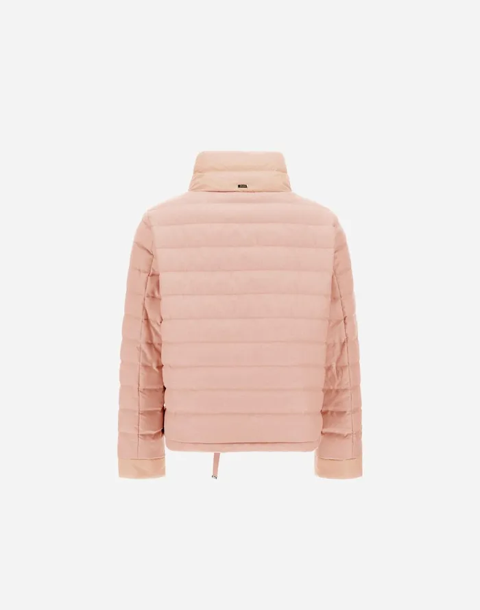 Herno JACKET IN CASHMERE SILK AND ECOAGE Light Pink Women Parka and Jackets