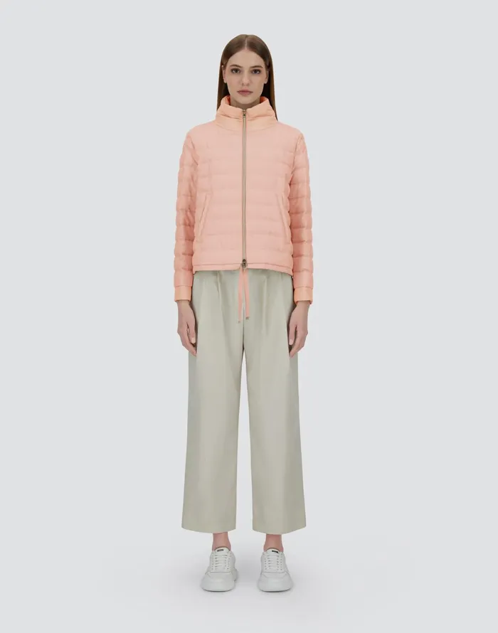 Herno JACKET IN CASHMERE SILK AND ECOAGE Light Pink Women Parka and Jackets
