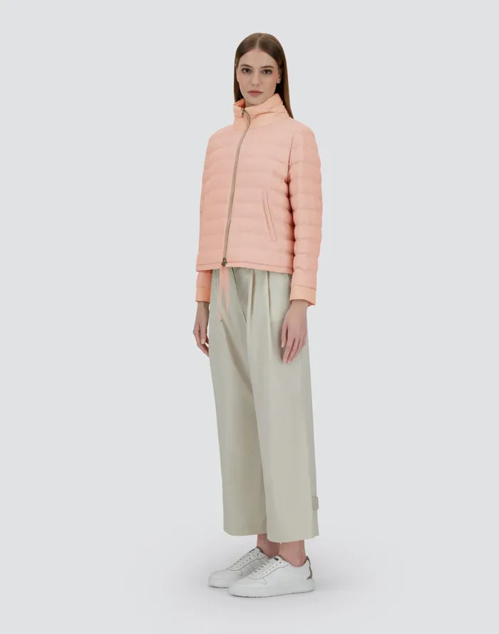 Herno JACKET IN CASHMERE SILK AND ECOAGE Light Pink Women Parka and Jackets
