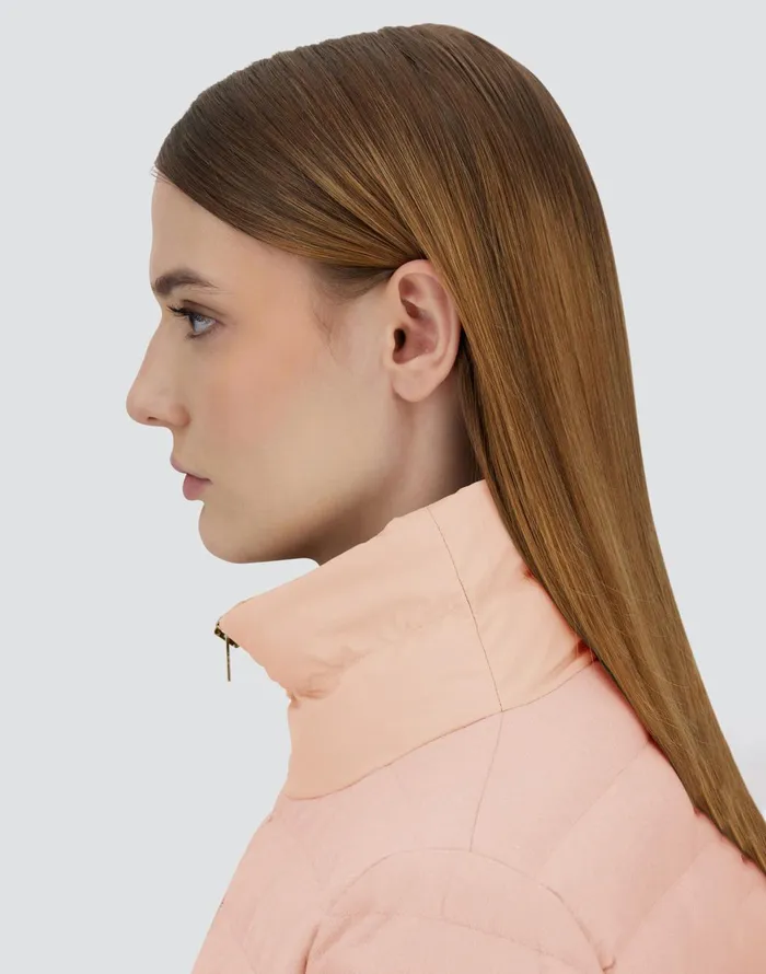 Herno JACKET IN CASHMERE SILK AND ECOAGE Light Pink Women Parka and Jackets