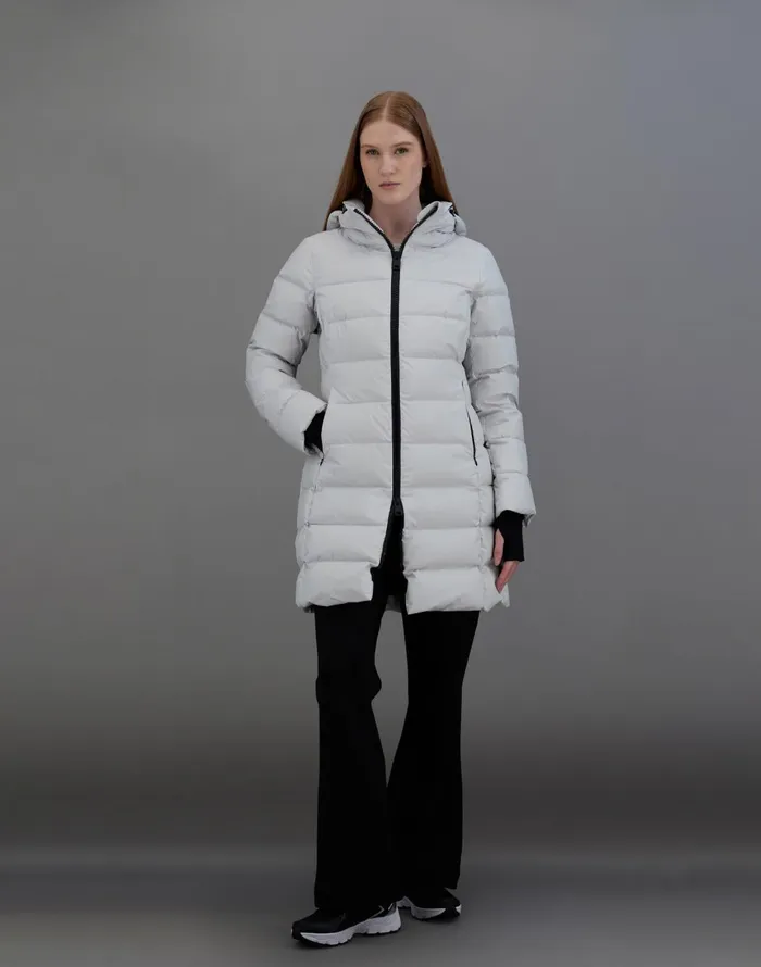 Herno LAMINAR SLIMFIT COAT IN GORETEX INFINIUM WINDSTOPPER Ice Women Laminar Down Jackets