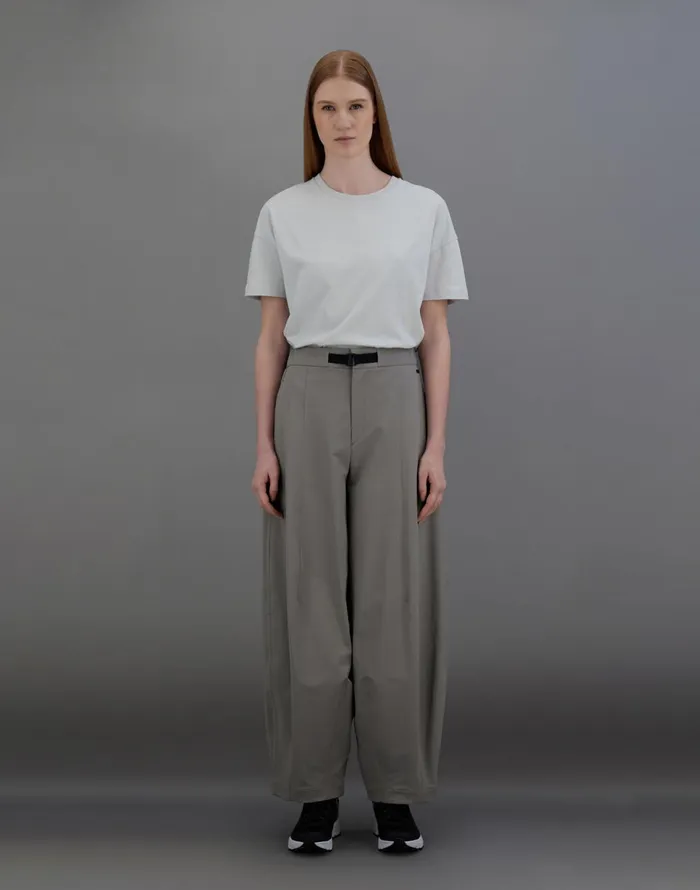 Herno LAMINAR TROUSERS IN MID SEASON NYLON Grey Women Trousers