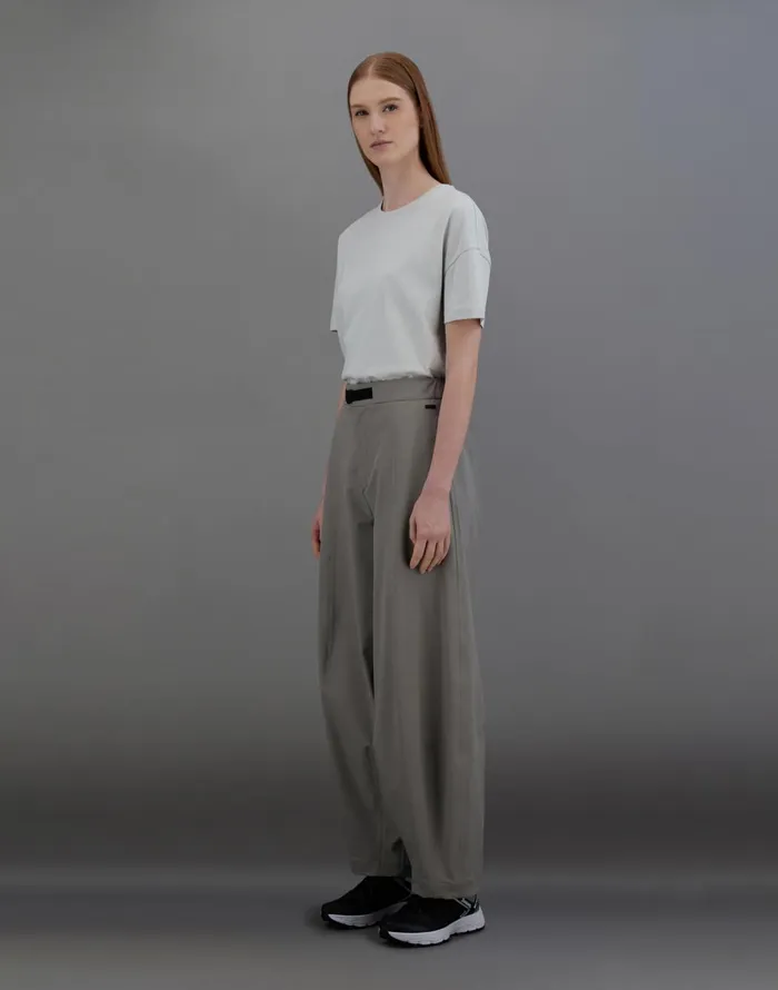 Herno LAMINAR TROUSERS IN MID SEASON NYLON Grey Women Trousers