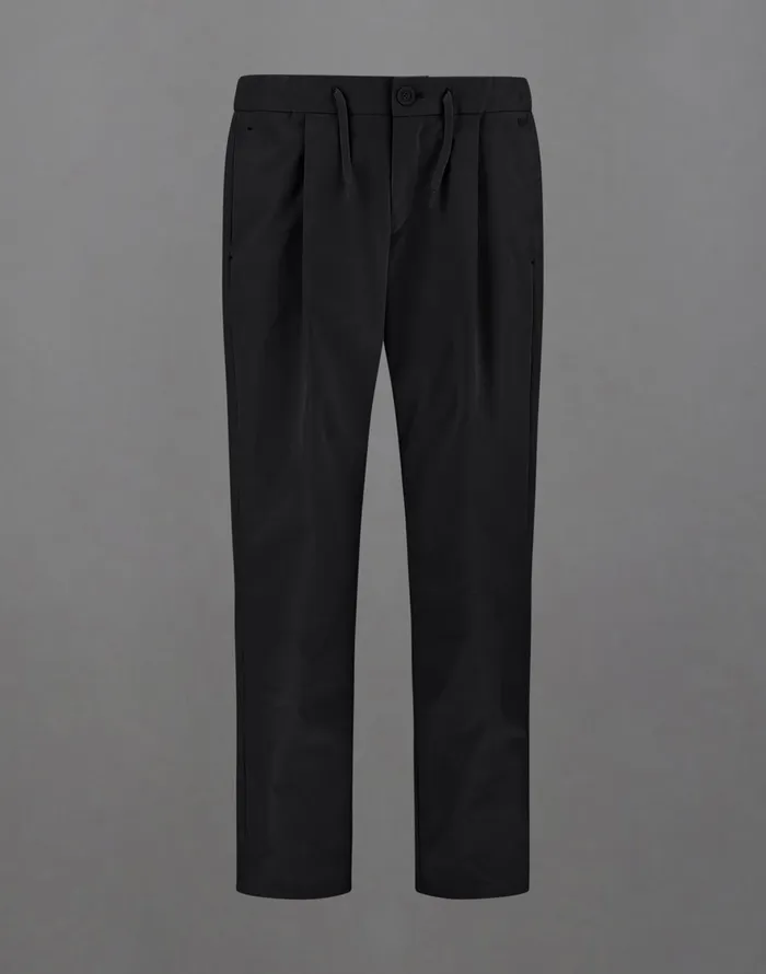 Herno LAMINAR TROUSERS IN SOFT TWILL Black Men Trousers