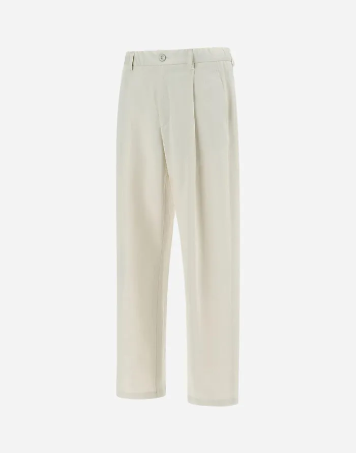 Herno NATURAL FEEL TROUSERS Cream Men Trousers