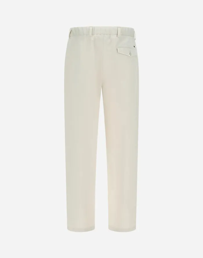Herno NATURAL FEEL TROUSERS Cream Men Trousers