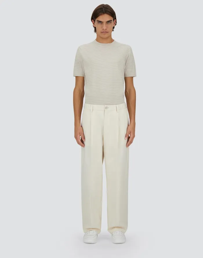Herno NATURAL FEEL TROUSERS Cream Men Trousers