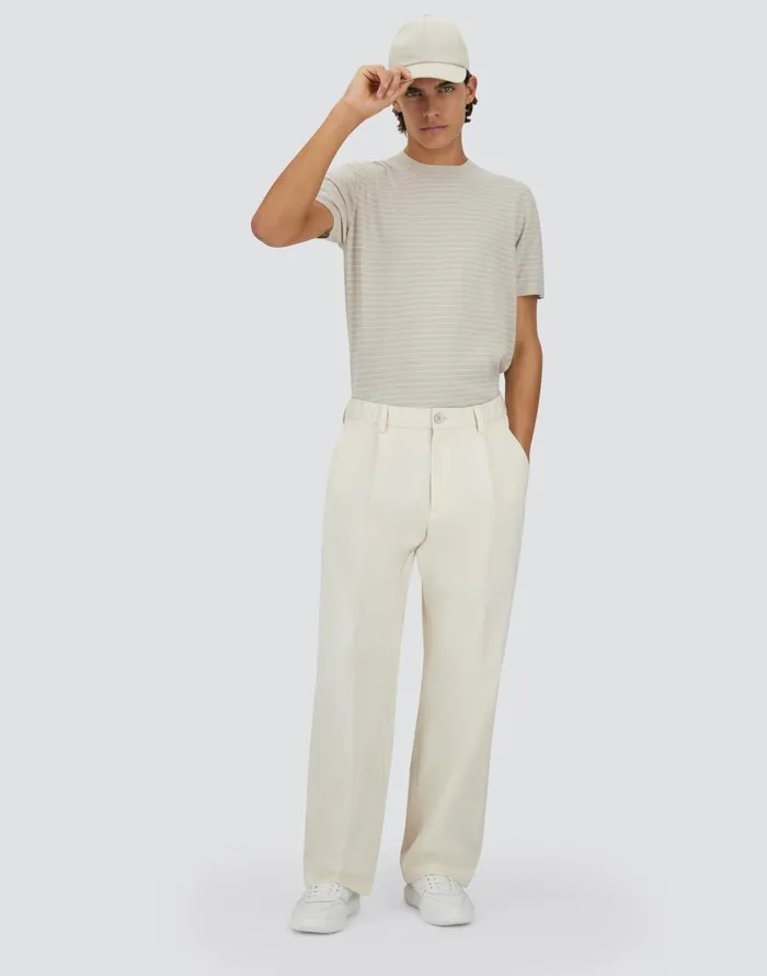 Herno NATURAL FEEL TROUSERS Cream Men Trousers