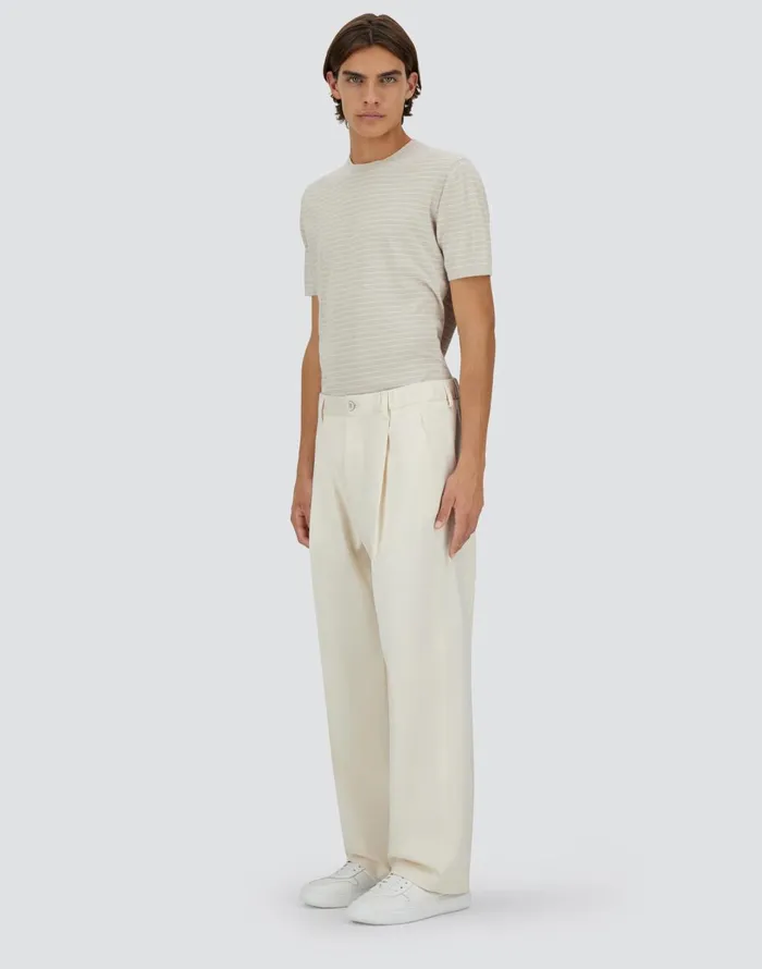 Herno NATURAL FEEL TROUSERS Cream Men Trousers