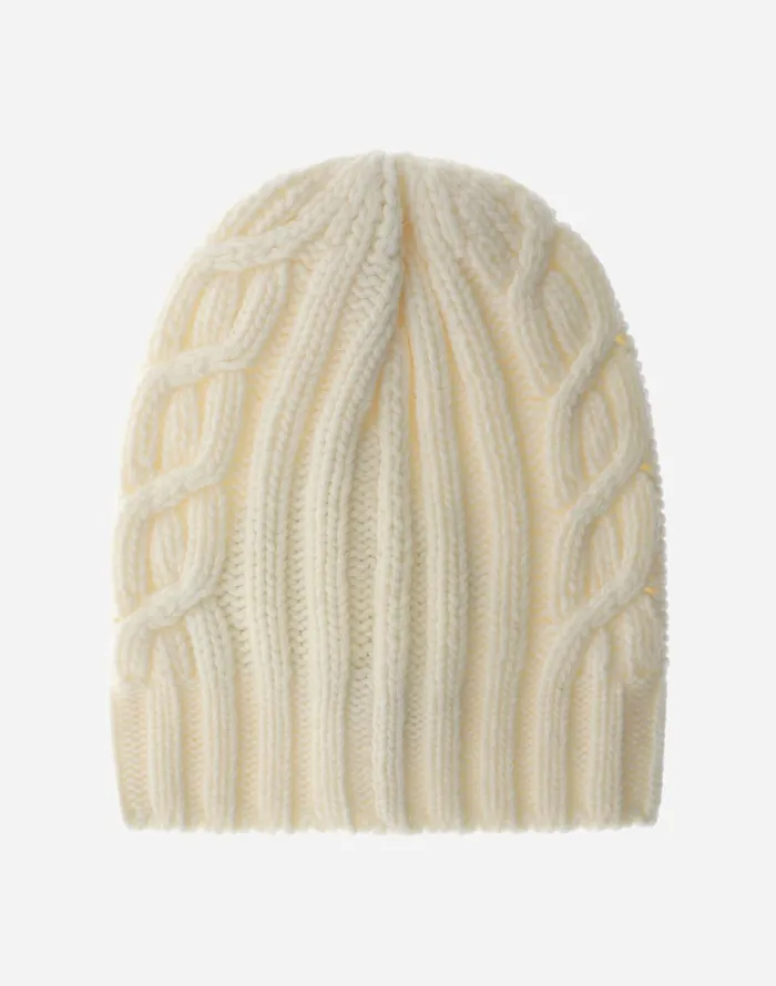Herno RESORT BEANIE IN INFINITY BRAID White Women Hats