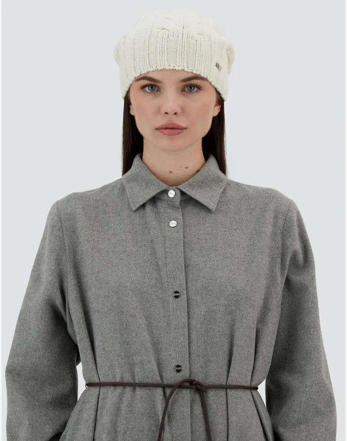 Herno RESORT BEANIE IN INFINITY BRAID White Women Hats