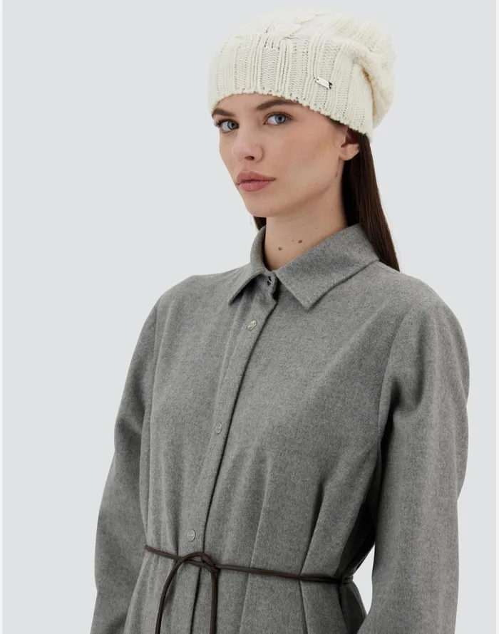 Herno RESORT BEANIE IN INFINITY BRAID White Women Hats