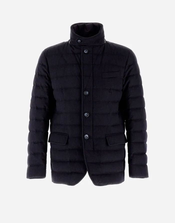 Herno RESORT BLAZER CASHMERE SILK and ECOAGE Navy Blue Men Blazers