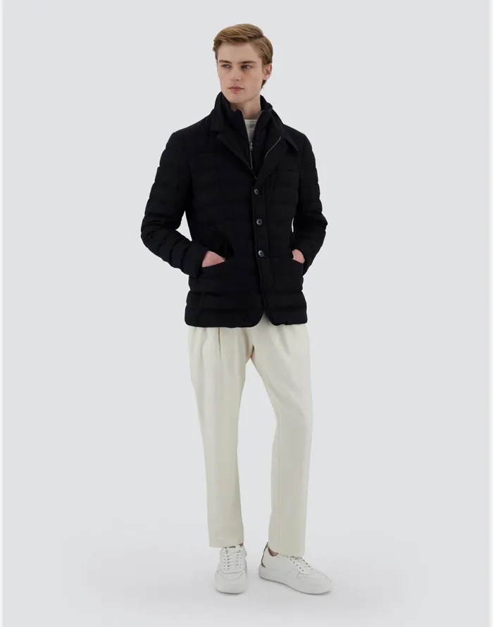 Herno RESORT BLAZER CASHMERE SILK and ECOAGE Navy Blue Men Blazers