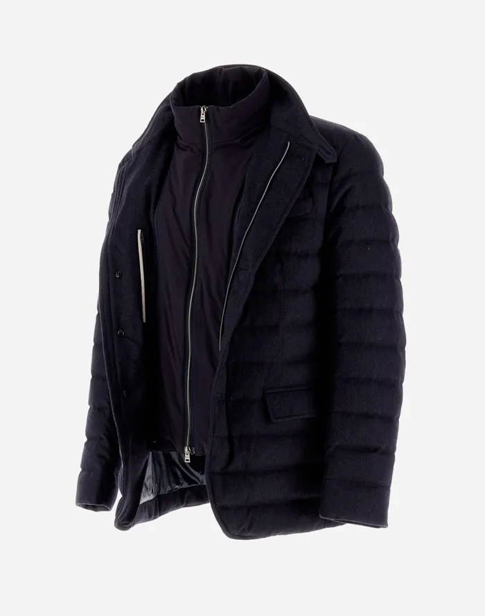 Herno RESORT BLAZER CASHMERE SILK and ECOAGE Navy Blue Men Blazers