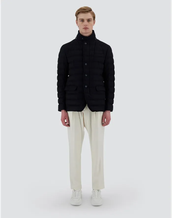 Herno RESORT BLAZER CASHMERE SILK and ECOAGE Navy Blue Men Blazers