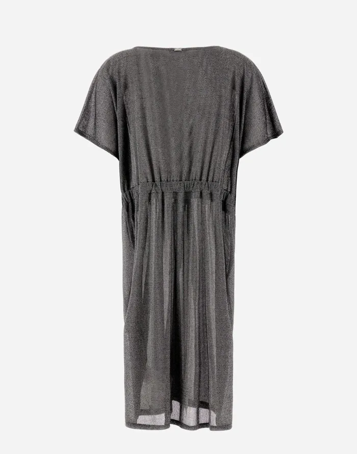 Herno RESORT CARDIGAN IN SHINE THROUGH Light Grey Women Sweaters and Cardigan