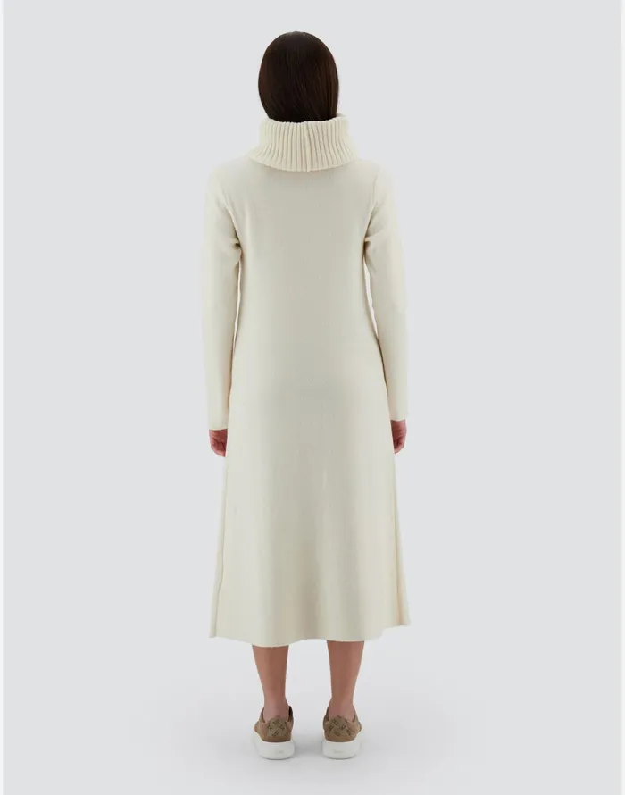 Herno RESORT DRESS IN INFINITY 3D White Women Knitwear
