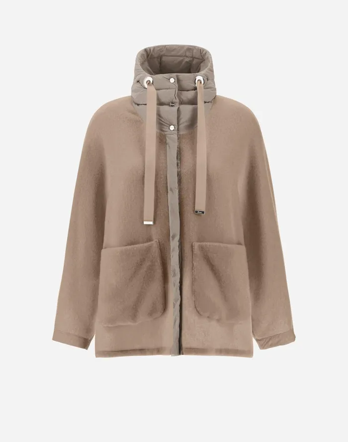 Herno RESORT JACKET IN SOFT PONCHO and NYLON ULTRALIGHT Chantilly Women Parka and Jackets