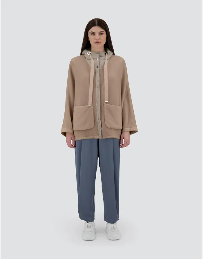 Herno RESORT JACKET IN SOFT PONCHO and NYLON ULTRALIGHT Chantilly Women Parka and Jackets