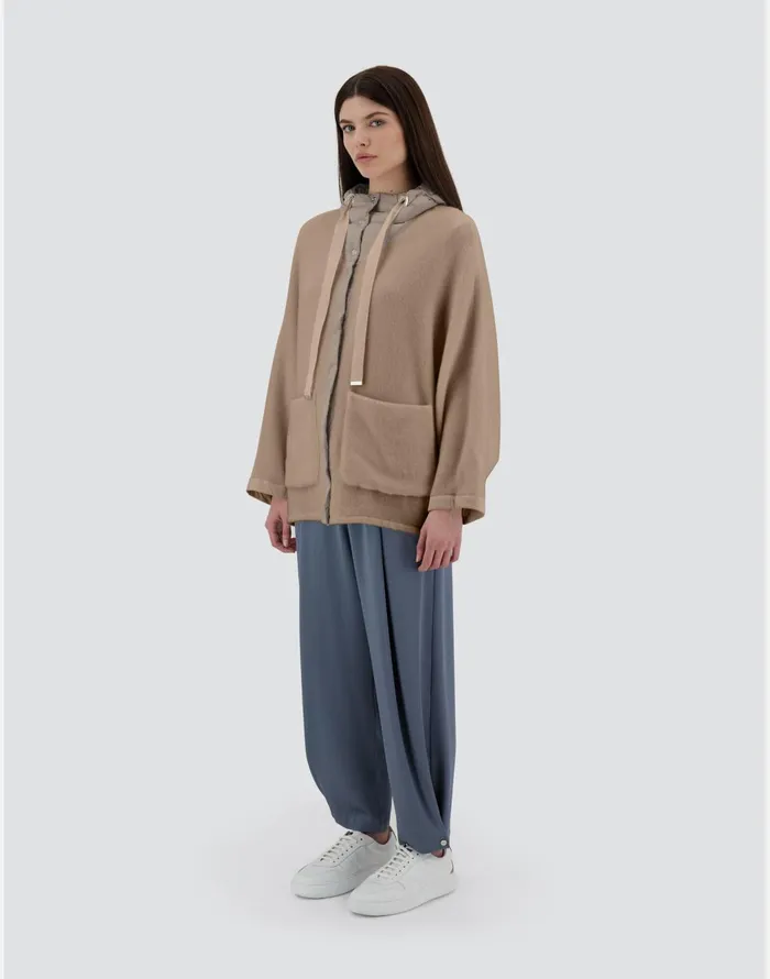 Herno RESORT JACKET IN SOFT PONCHO and NYLON ULTRALIGHT Chantilly Women Parka and Jackets