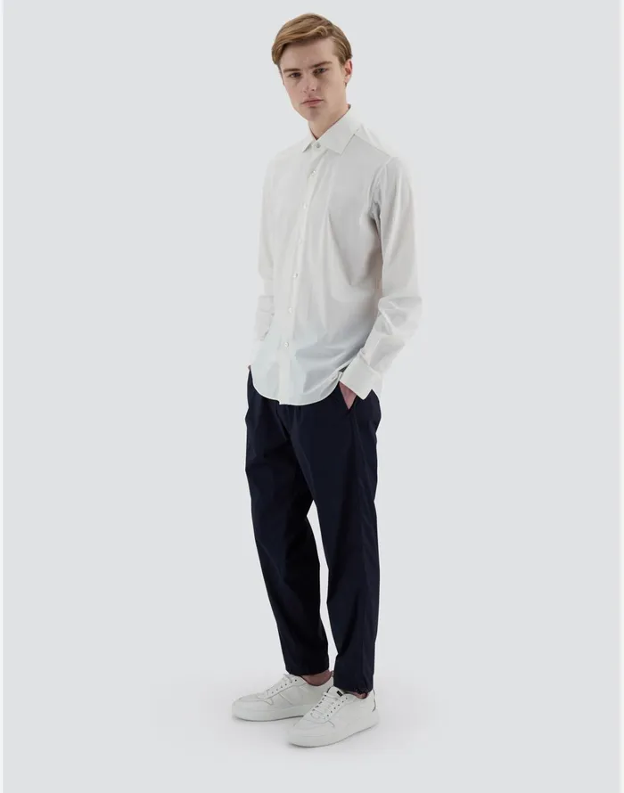Herno RESORT SHIRT IN BLANCHE JERSEY White Men Shirts