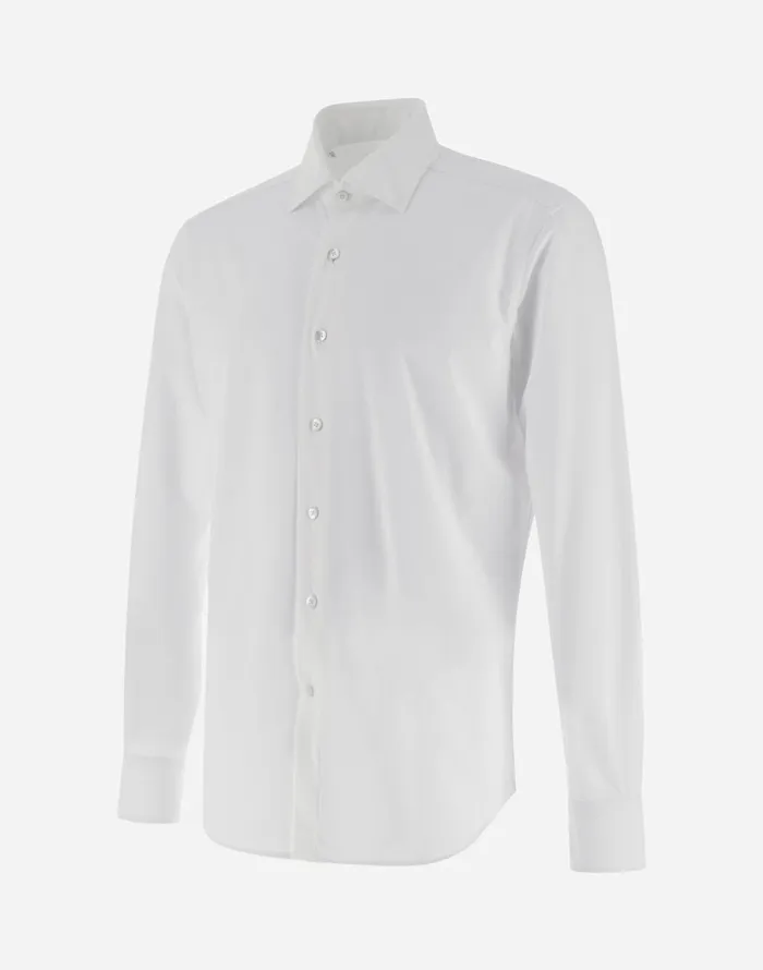 Herno RESORT SHIRT IN BLANCHE JERSEY White Men Shirts