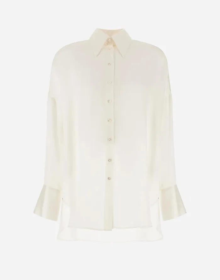 Herno RESORT SHIRT IN EVER VISCOSE White Women Shirts