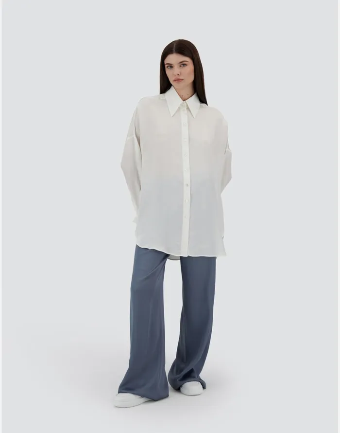 Herno RESORT SHIRT IN EVER VISCOSE White Women Shirts
