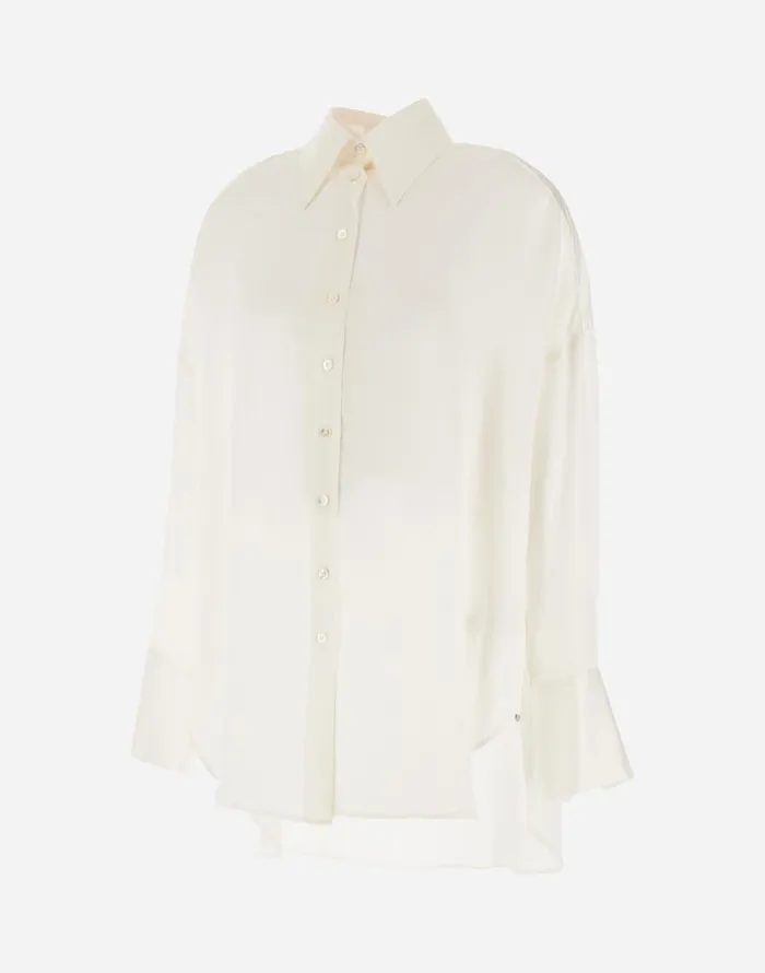 Herno RESORT SHIRT IN EVER VISCOSE White Women Shirts