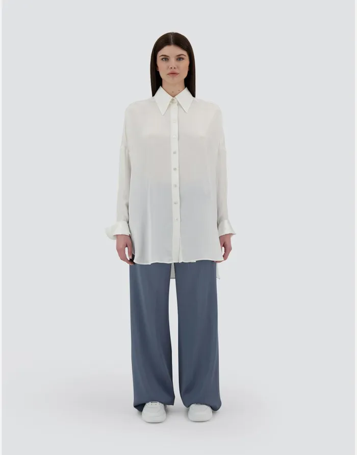 Herno RESORT SHIRT IN EVER VISCOSE White Women Shirts