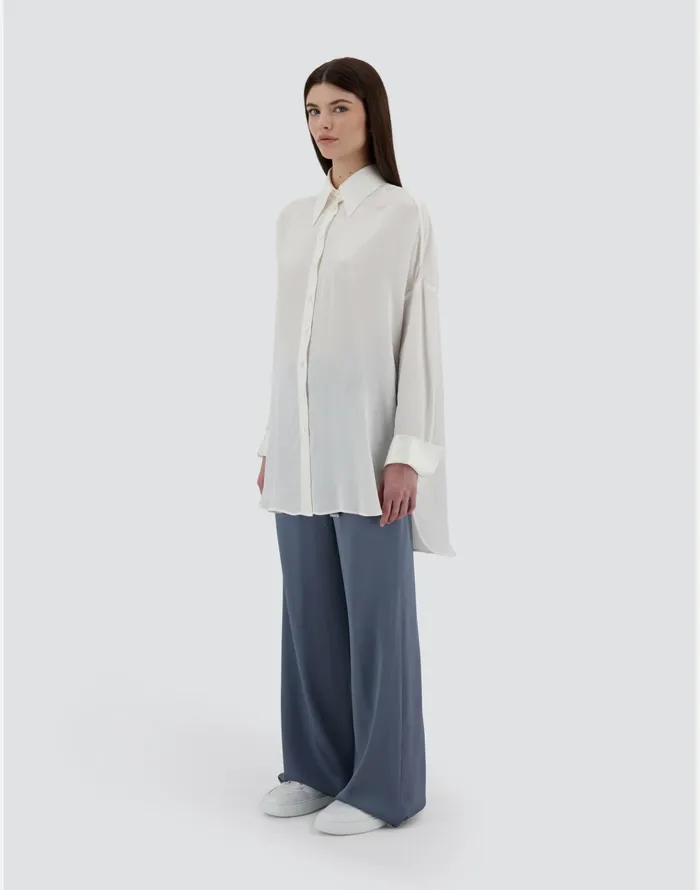 Herno RESORT SHIRT IN EVER VISCOSE White Women Shirts