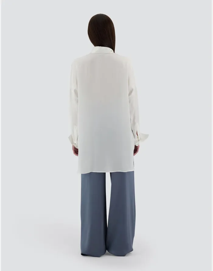 Herno RESORT SHIRT IN EVER VISCOSE White Women Shirts