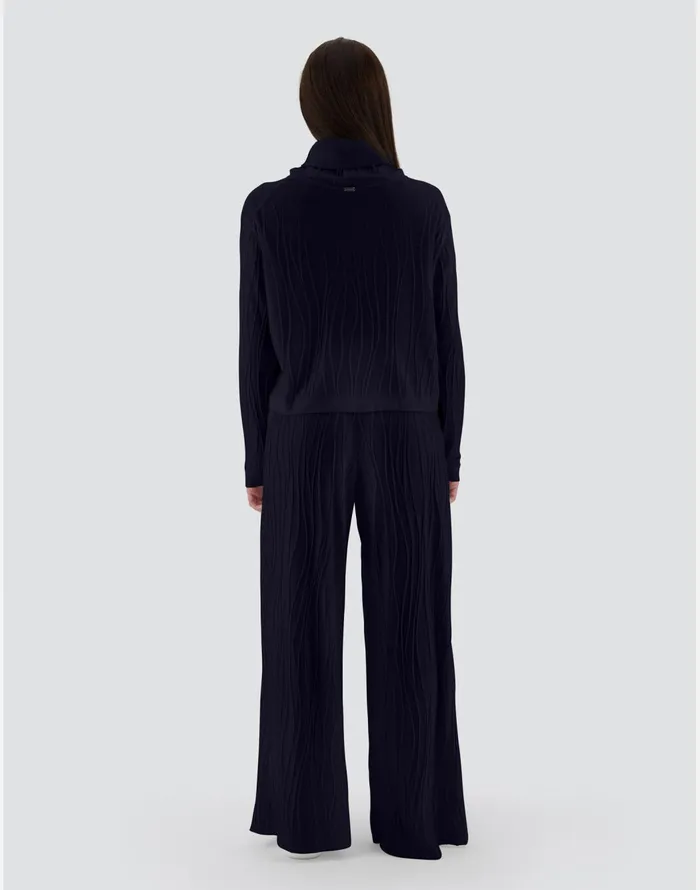 Herno RESORT TROUSERS IN FOUR SEASON Navy Blue Women Trousers