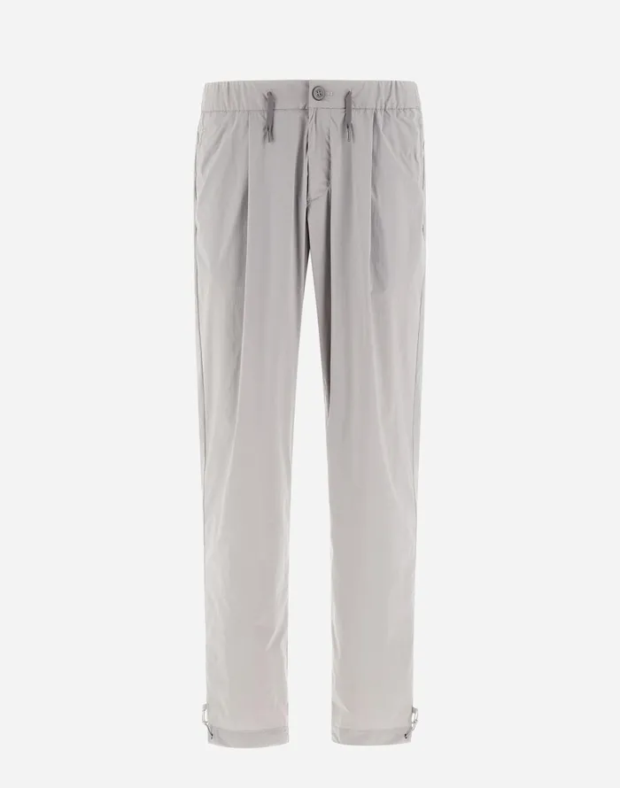 Herno RESORT TROUSERS IN LIGHT NYLON STRETCH Light Grey Men Trousers