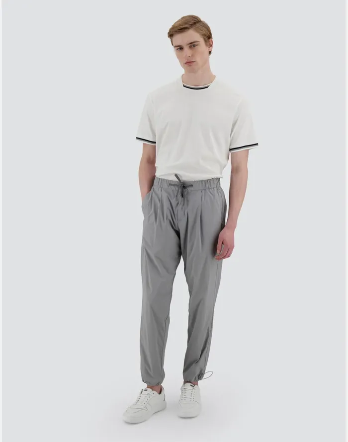 Herno RESORT TROUSERS IN LIGHT NYLON STRETCH Light Grey Men Trousers