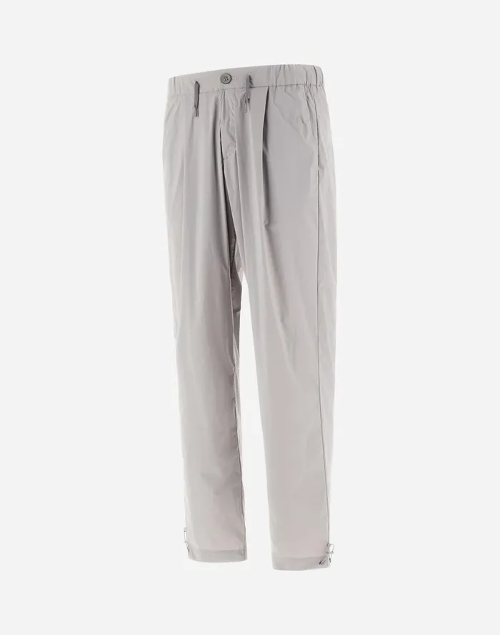 Herno RESORT TROUSERS IN LIGHT NYLON STRETCH Light Grey Men Trousers
