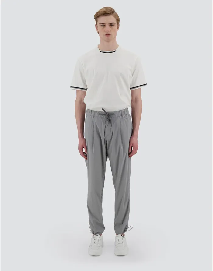 Herno RESORT TROUSERS IN LIGHT NYLON STRETCH Light Grey Men Trousers