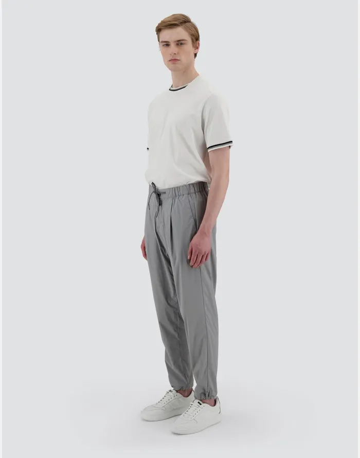 Herno RESORT TROUSERS IN LIGHT NYLON STRETCH Light Grey Men Trousers