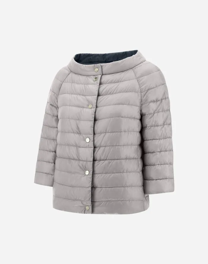 Herno REVERSIBLE CAPE NYLONULTRALIGHT Blue Grey Women Capes