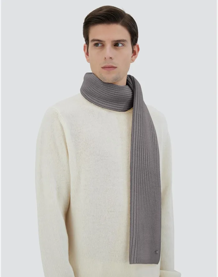 Herno SCARF IN ETERNITY CASHMERE Grey Men Scarves